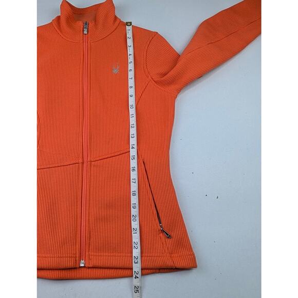 Spyder Women's Medium Orange Core Sweater Jacket Full Zip - Picture 6 of 8